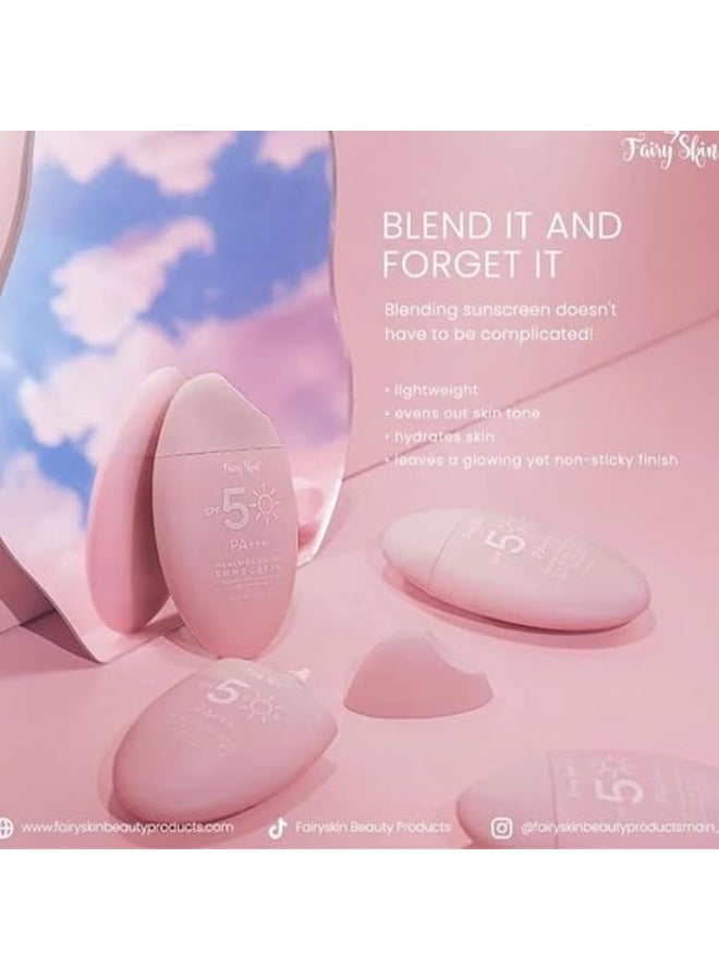 Fairy Skin Sunscreen SPF 50 PA+++ - Broad Spectrum UVA/UVB Protection - Lightweight, Non-Greasy & Water Resistant Facial Sunscreen for Daily Use - Image 3