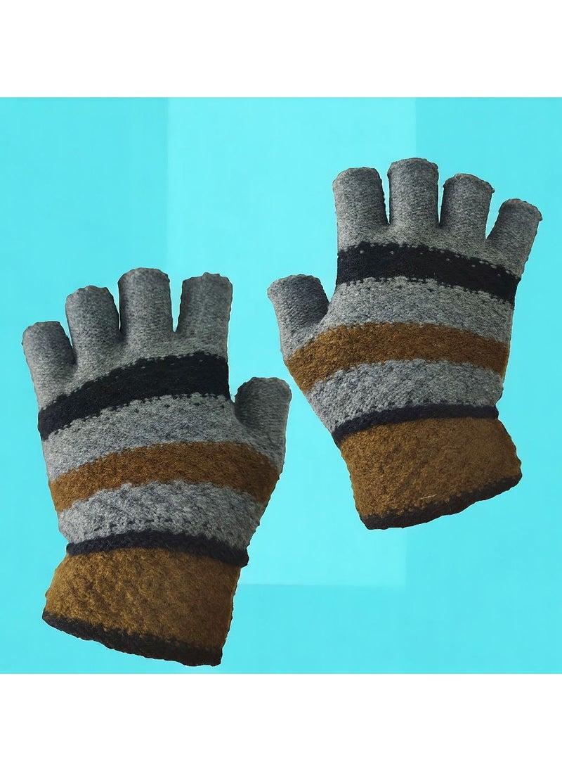 Knitted Striped Half-Finger Winter Gloves - pzsku/ZDE4E16161842E1EC5FFBZ/45/_/1733592951/7994e8fa-f3a3-45d7-9976-ade2bed0a07f