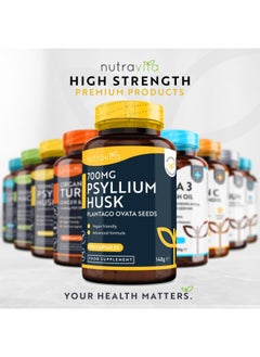Nutravita Psyllium Husks Fibre Supplement 1400mg per Serving Naturally High in Soluble Fibre 180 Vegan Capsules  Supports Daily Rhythm 100% Pure Plantago Ovata Plant Seeds Made in The UK by Nutravita  - Image 5