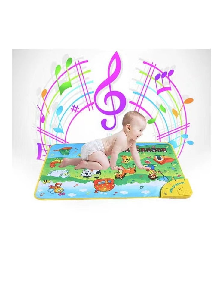 Goolsky Baby Musical Mats with Music Sounds Touch Playmat for Toddlers with Different Animal Music Sound for Early Education, Gift Toys for Girls Boys Toddlers  - Image 1