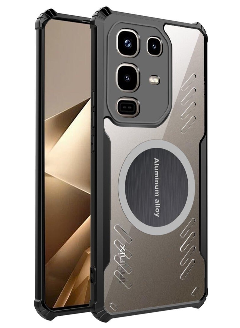 Magnetic Phone Case for Infinix Note 50s Magnetic Suction Car Phone Cover with Cooling and Anti Drop Function,Yellow-proof, Shock-proof and Drop-proof Phone Cover - Image 1