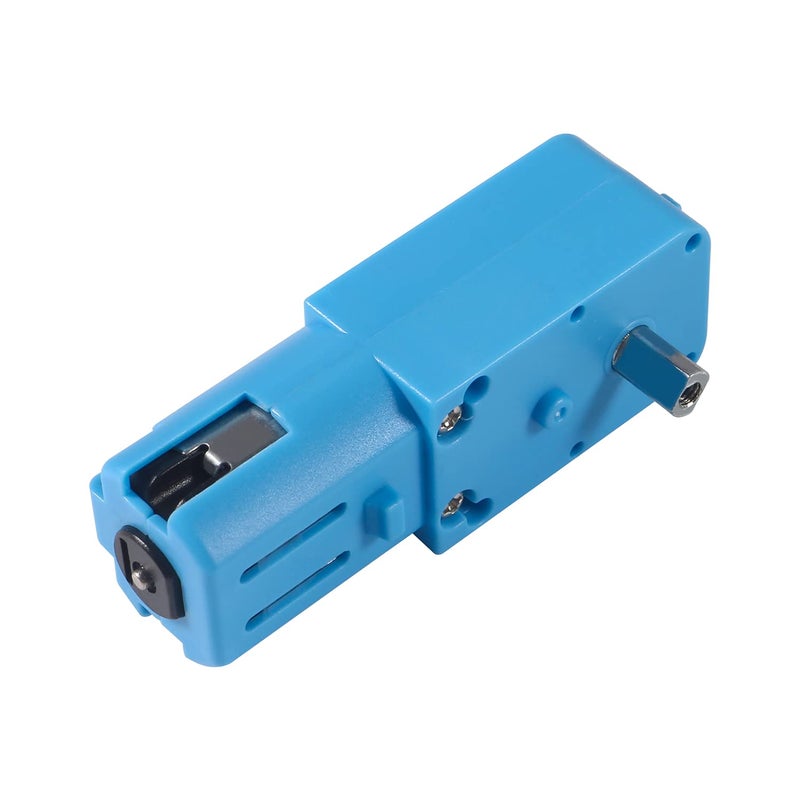 DORHEA 6Pcs Metal TT Gear Motor DC 3V-6V Gear Motor Ratio 1:90 All Metal Speed Reducer Gear Box Motor Single Axis Motor for Robot Smart Car DIY RC Toys Electric Motor Gearbox Blue - Image 2