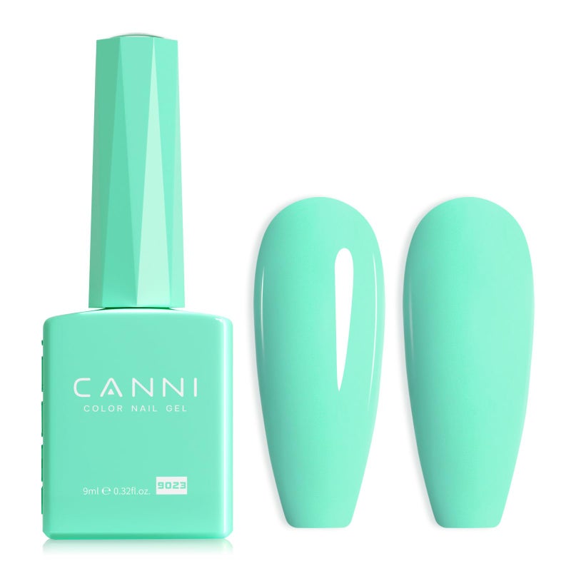 CANNI Pastel Green Gel Nail Polish, 1Pcs Sage Light Green Gel Polish Lime Mint Color High Gloss Soak Off U V Nail Manicure Salon DIY - Image 1