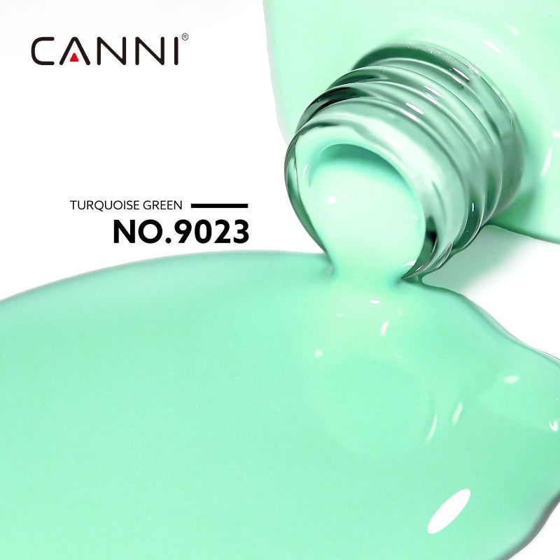 CANNI Pastel Green Gel Nail Polish, 1Pcs Sage Light Green Gel Polish Lime Mint Color High Gloss Soak Off U V Nail Manicure Salon DIY - Image 2