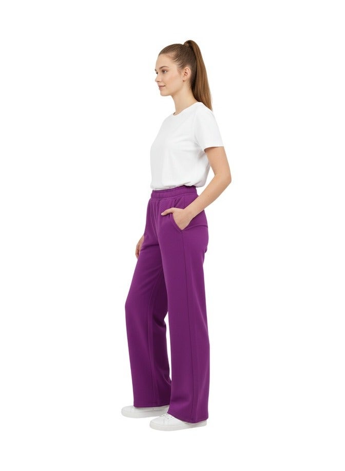 Mosca Women's Wear comfy wideleg Cotton Sweatpants - Image 3