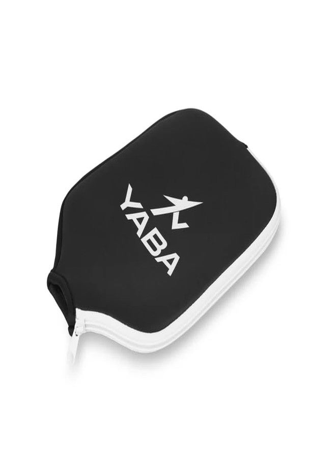 YABA Pickleball Paddle Sleeve, Black Neoprene Cover with White Trim, Protective Storage Case - Image 2