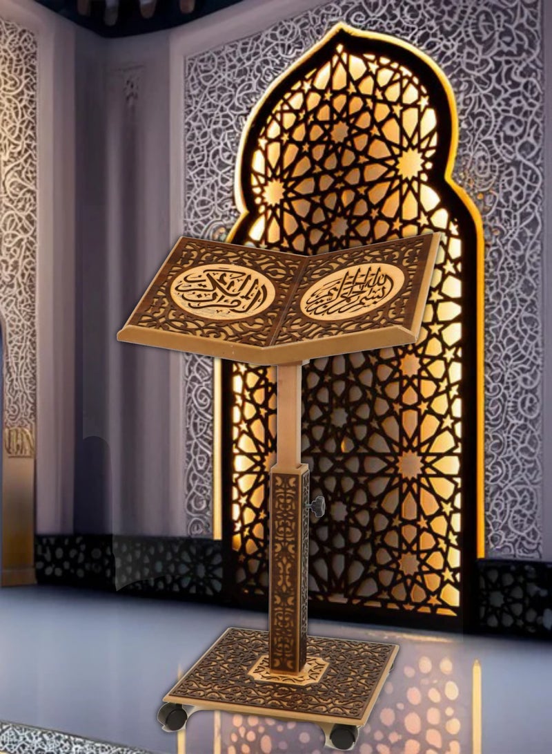 ريبنيو حامل قران خشبي فاخر قابل   لتعديل الارتفاع تصميم أنيق مع إمكانية تعديل الارتفاع والحركة  - Image 3
