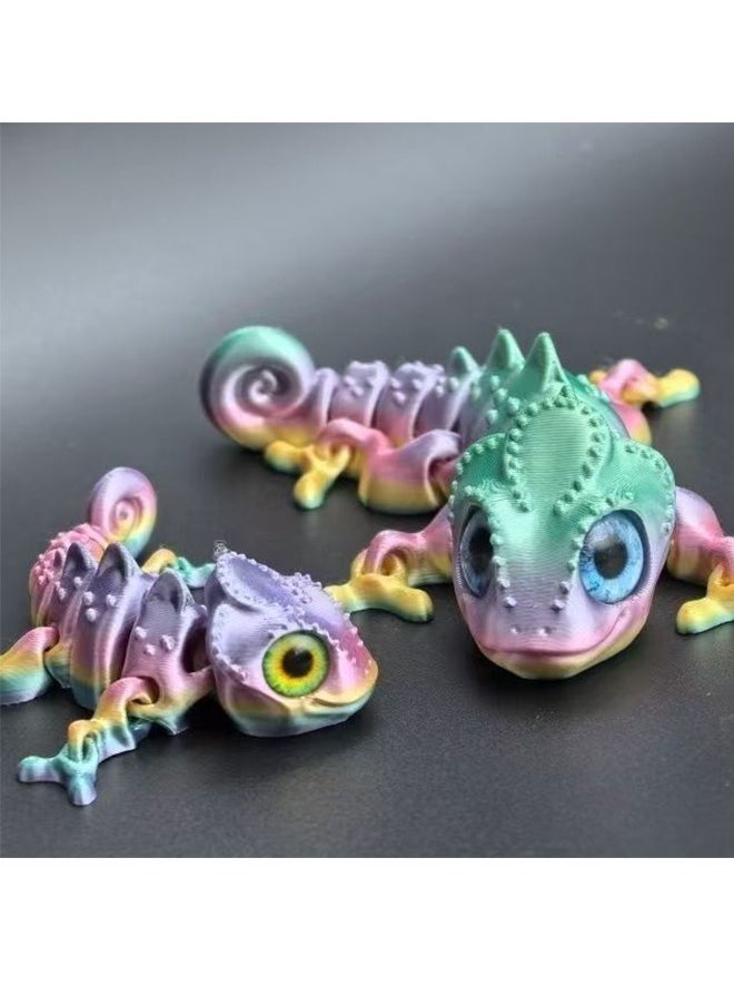 FUNCOT 3D Printing Models, 3D Printing Lizards, 3D Printing Cute Animals, 3D Printing Teaching, Joint Movement, Holiday Gifts, Birthday Gifts, Desktop Ornaments (Yellow)  - Image 2