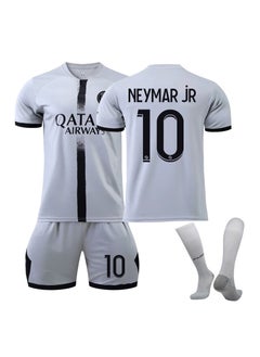 22-23 Paris Away Football Jersey NEYMAR JR #10 Football Jersey/Shorts Socks Gift Set Kids Size & Adult Size for Fans & Friends