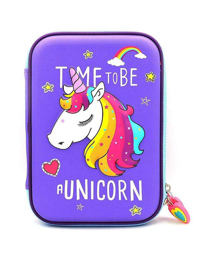 JIADA VIKASGIFTGALLERY EVA Unicorn Owl Print Pencil Case Organizer, Multicolour - Image 1