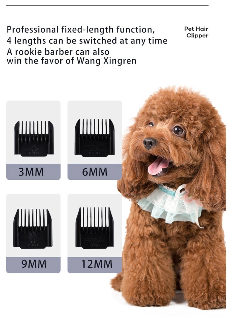Generic Pet Grooming Hair Clipper, Hair Cutter Low Noise Dog Cat Rabbit Hair Trimmer Cutter Baby Hair Clipper USB Rechargeable Cordless Shavers Electric Pet Professional Grooming Machine Tool  - Image 3