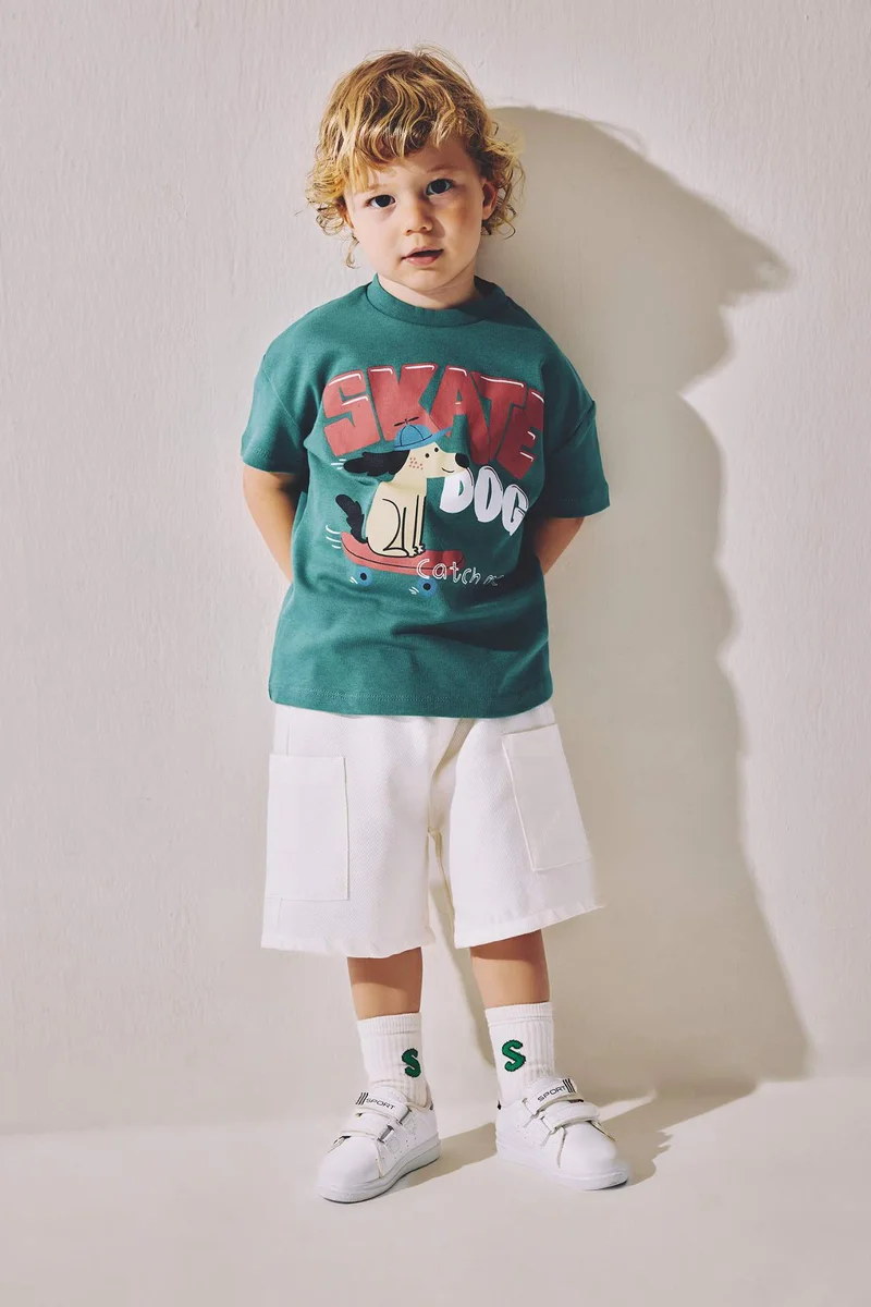 ديفاكتو Baby Boy Shorts and T-Shirt 2 Piece Set