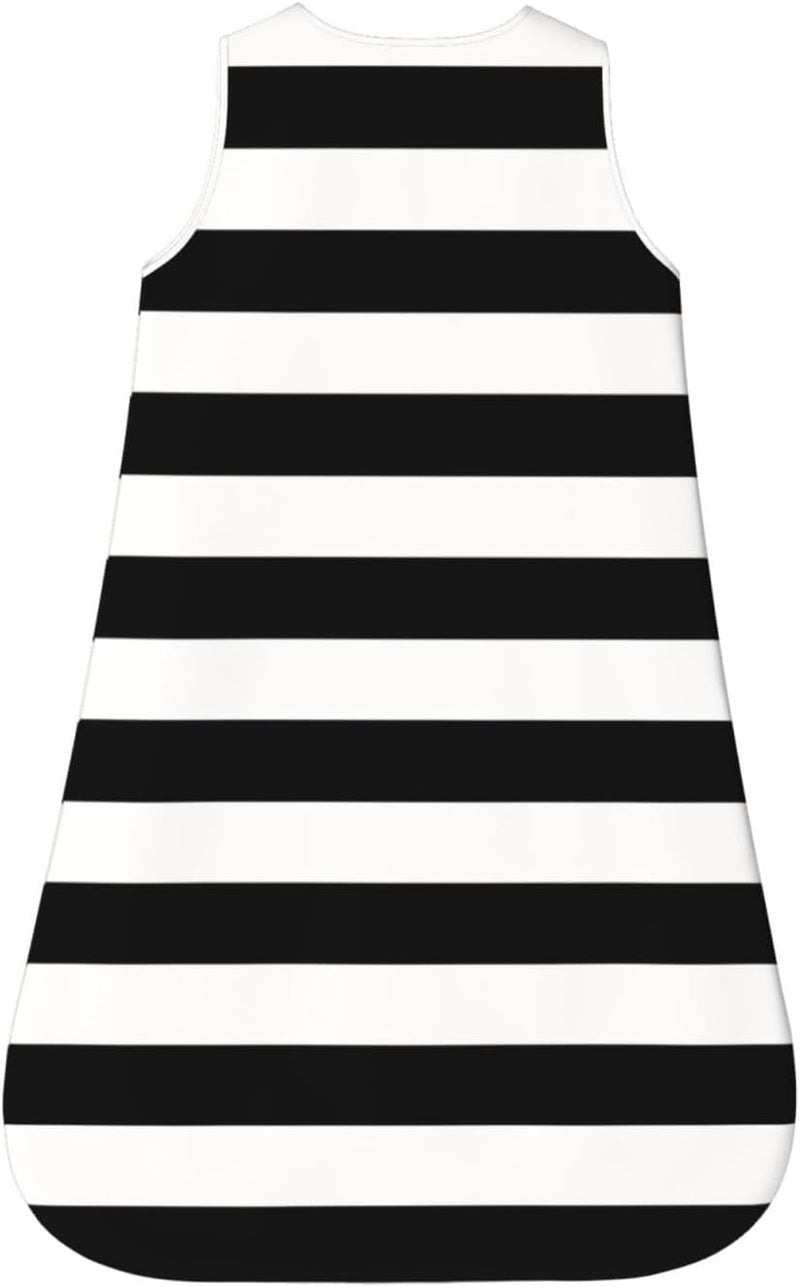 Vintage Classic Black & White Stripes Baby Wearable Blanket Infant Boys Girls Sleeping Bags for Newborn Medium - Image 2