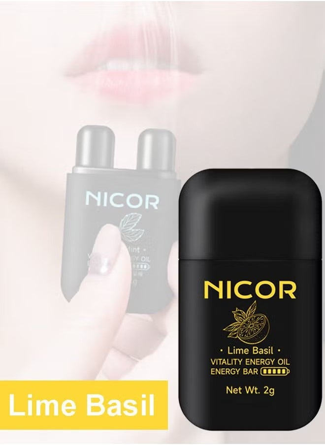 Nicor - 1pc On-the-Go Portable Aromatherapy Nasal Inhaler Personal Diffuser Sniffer Stick With Essential Oils Refreshing Menthol for Stress Anxiety Relief Soothes Comforts Boosts Focus - Image 1