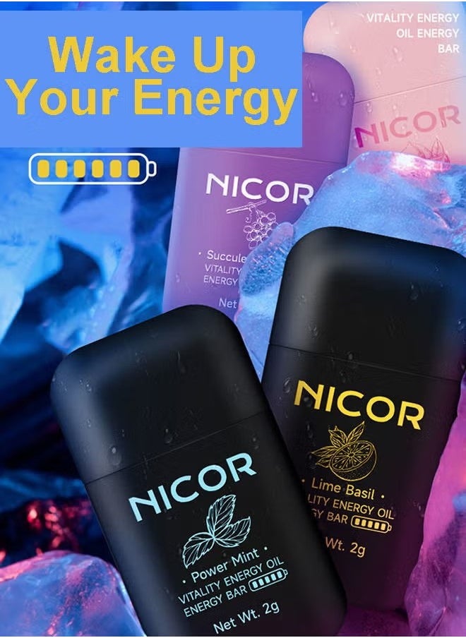 Nicor - 1pc On-the-Go Portable Aromatherapy Nasal Inhaler Personal Diffuser Sniffer Stick With Essential Oils Refreshing Menthol for Stress Anxiety Relief Soothes Comforts Boosts Focus - Image 1