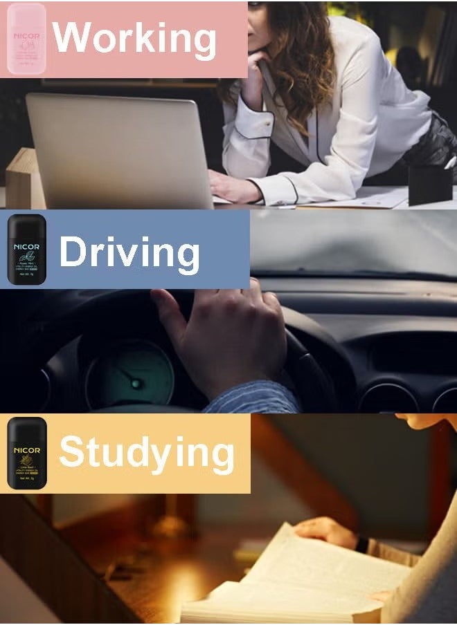 Nicor - 1pc On-the-Go Portable Aromatherapy Nasal Inhaler Personal Diffuser Sniffer Stick With Essential Oils Refreshing Menthol for Stress Anxiety Relief Soothes Comforts Boosts Focus - Image 1