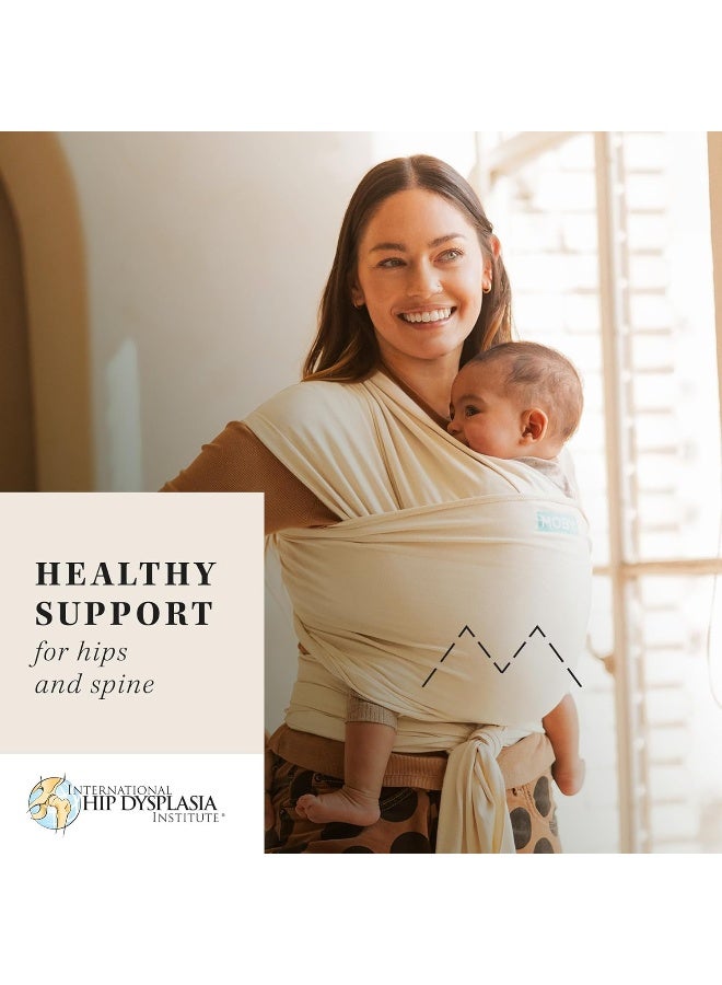 Moby Baby Wrap Carrier Classic for Newborns to Toddlers (8-33lbs), Infant Sling Carrier, Lightweight & Hands Free Design, Adjustable for All Body Types (Sand Dollar) - Image 3