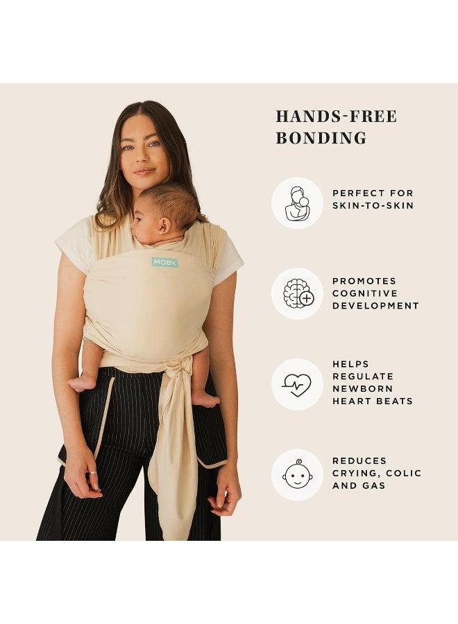 Moby Baby Wrap Carrier Classic for Newborns to Toddlers (8-33lbs), Infant Sling Carrier, Lightweight & Hands Free Design, Adjustable for All Body Types (Sand Dollar) - Image 5