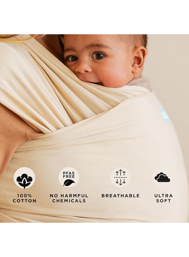 Moby Baby Wrap Carrier Classic for Newborns to Toddlers (8-33lbs), Infant Sling Carrier, Lightweight & Hands Free Design, Adjustable for All Body Types (Sand Dollar) - Image 4