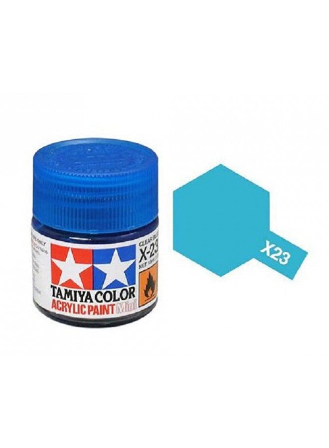 Tamiya Models X-23 Mini Acrylic Paint, Clear Blue