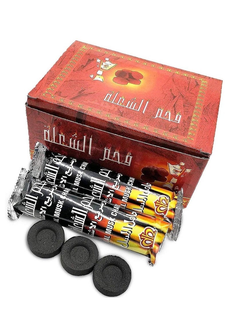 Al Shola Charcoal Bakhoor Coal Black 100 Pcs