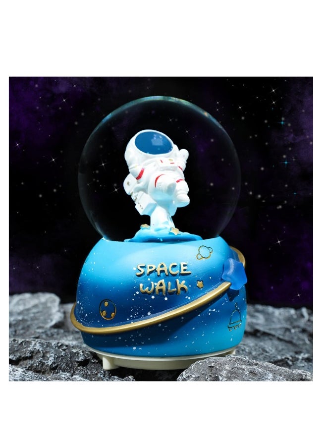 Generic Musical Glitter Snow Globe 80MM for Kids Explore Starry Sky Astronaut Birthday Toy Gift for Boys and Girls Space Decor  - Image 2