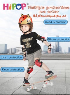 هيبوب خوذات الأطفال لعربات الأطفال وألواح التزلج والدراجات، معدات حماية ركوب الأطفال القابلة للتعديل، معدات حماية دراجات الأطفال من سن 3 إلى 7 سنوات  - Image 2
