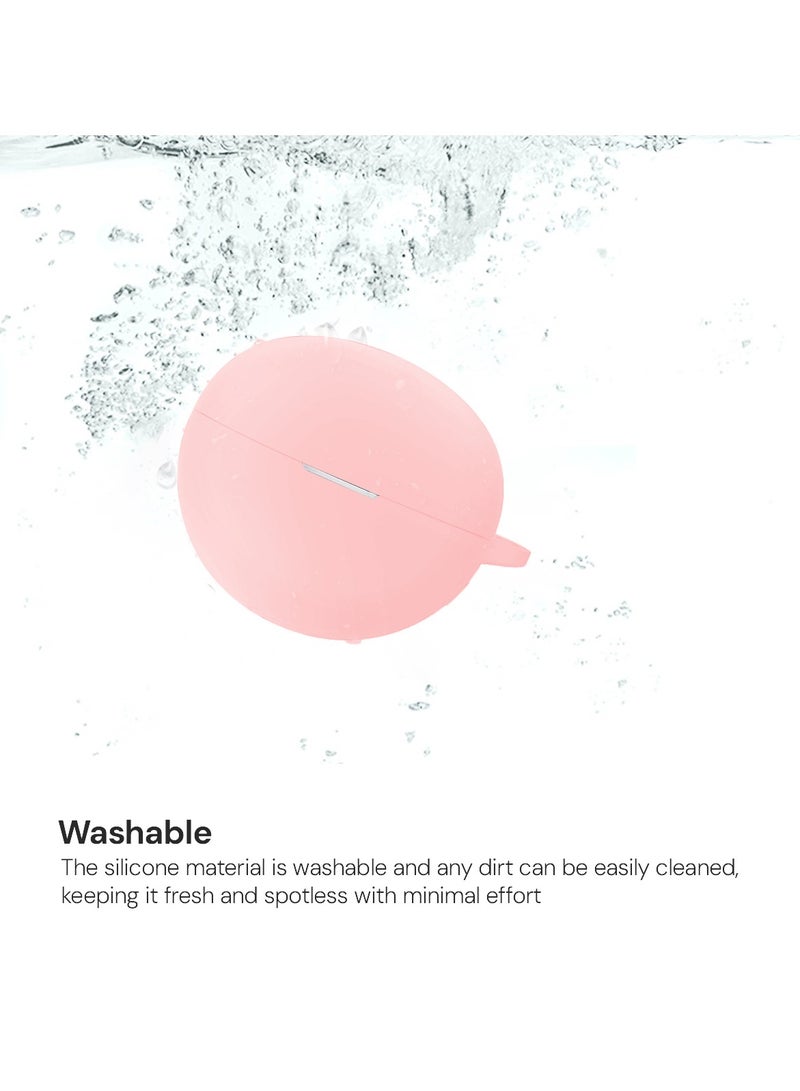 O Ozone Earphone Case Cover for Huawei FreeBuds 6i/5i, Premium Soft Silicone Full-Body Protection Shockproof Bluetooth Headphone Case
- Pink  - Image 5