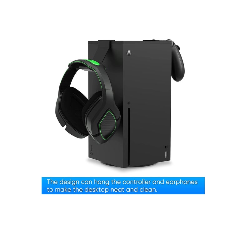 SOLARAE Dust Cover Controller Mount Compatible for Xbox Series X - 2 in 1 Game Accessories with Dust Filter Cover Compatible for XSX Console and 2 Holder Hanger Stand for Series X Controller & Game Headset - Image 4