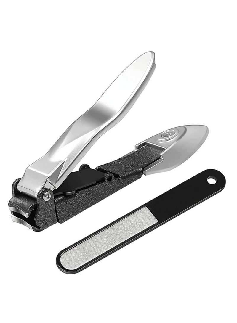 Nail Clippers with Catcher for Thick Nails Large Fingernail and Toenail Clipper Trimmer Professional Nail Cutter for Easy Trimming and Shaping Complete Travel Nail Care Kit Included