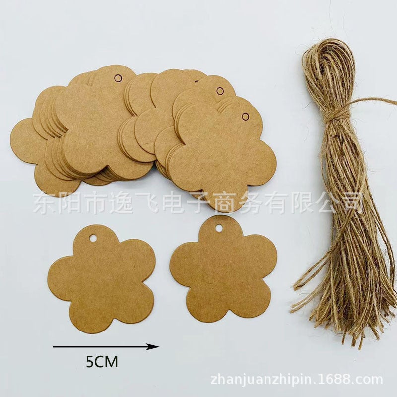 Kraft Paper Blank Card Graffiti Card Kindergarten Partition Card Holiday Packaging Gift Card Greeting Card Decoration Tag - Image 1