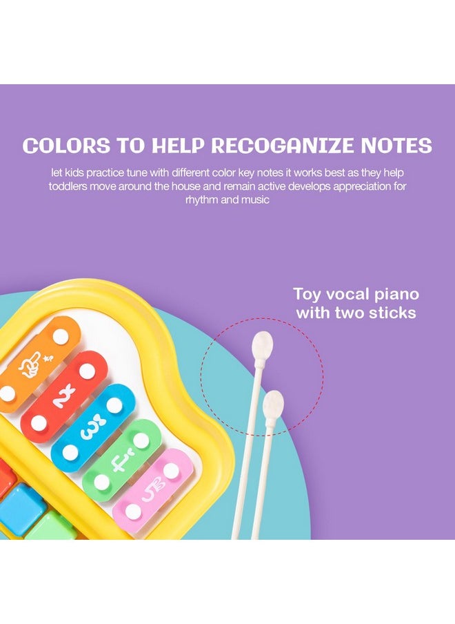 BAYBEE Baybee 2 in 1 Baby Piano Xylophone Musical Toys for Kids with 5 Keys, Keyboard Xylophone Piano, Preschool Educational Learning Musical Sound Instruments Toys for 1+ Years Old Kids Boys Girls Beginners  - Image 5