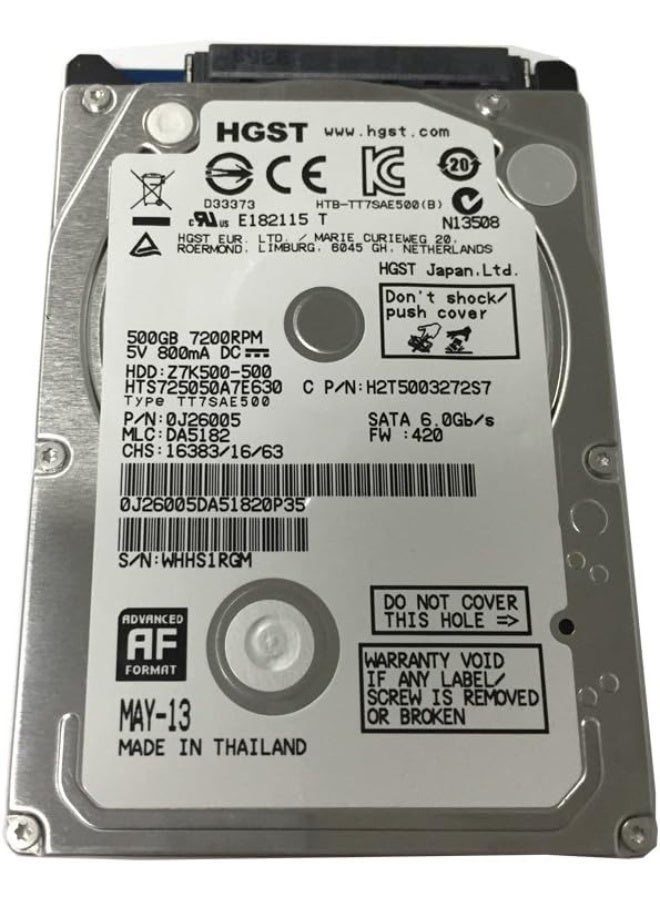 هارد ديسك داخلي للابتوب 500 جيجابايت – عملي وسريع – مثالي للاستخدام اليومي - Image 2