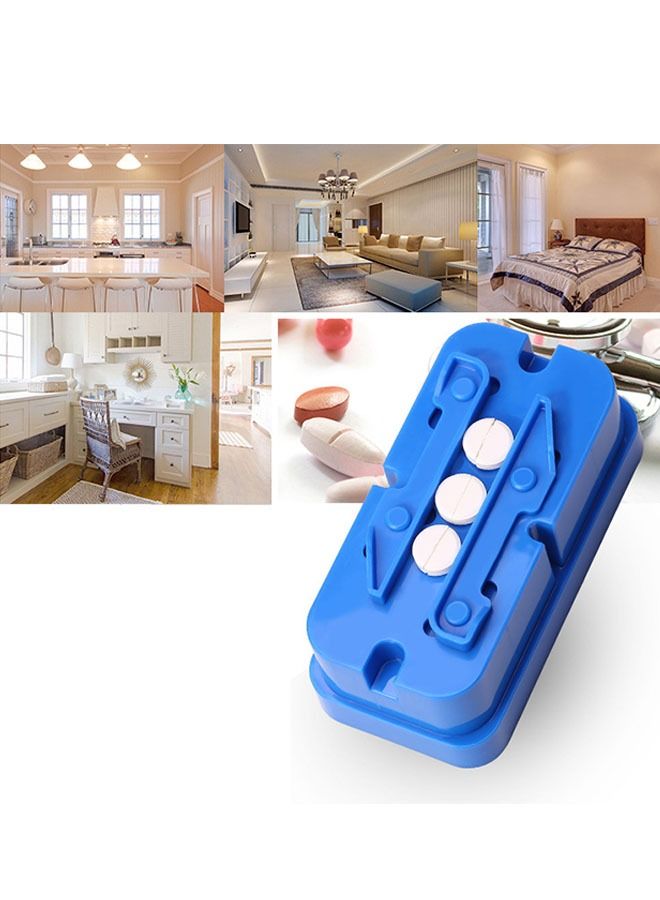 Small Pill Cutter, Splitter Cutter for or Large Pills, Portable Pill Crusher for Cuts Vitamins Tablets (Blue) - Image 5