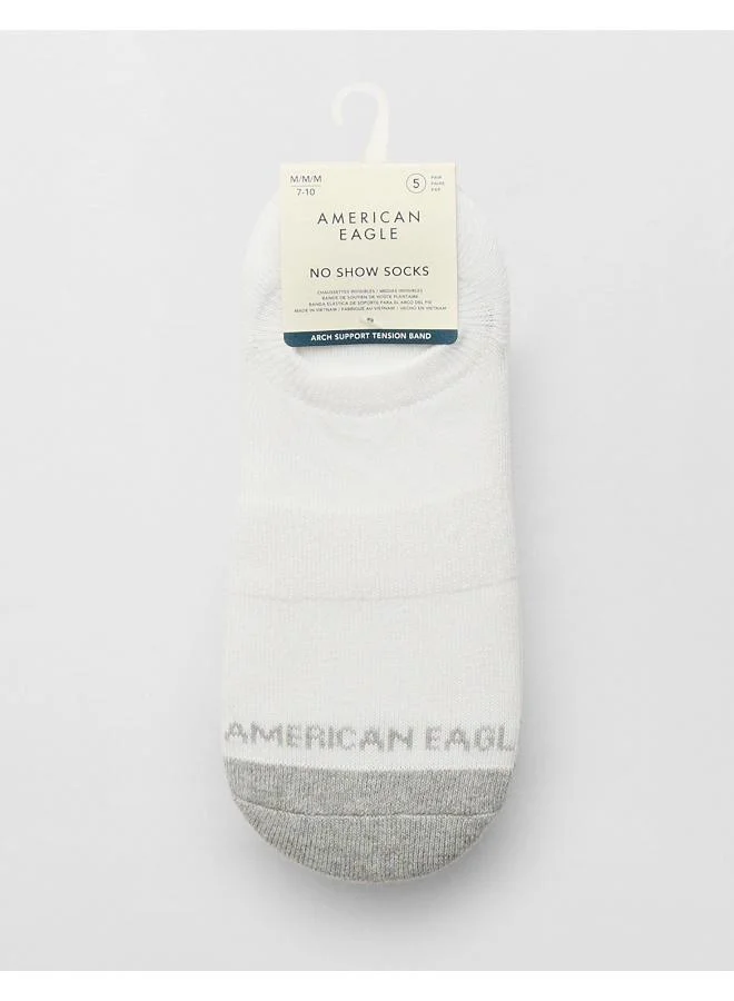 American Eagle AEO Terry Invisible Socks 5-Pack