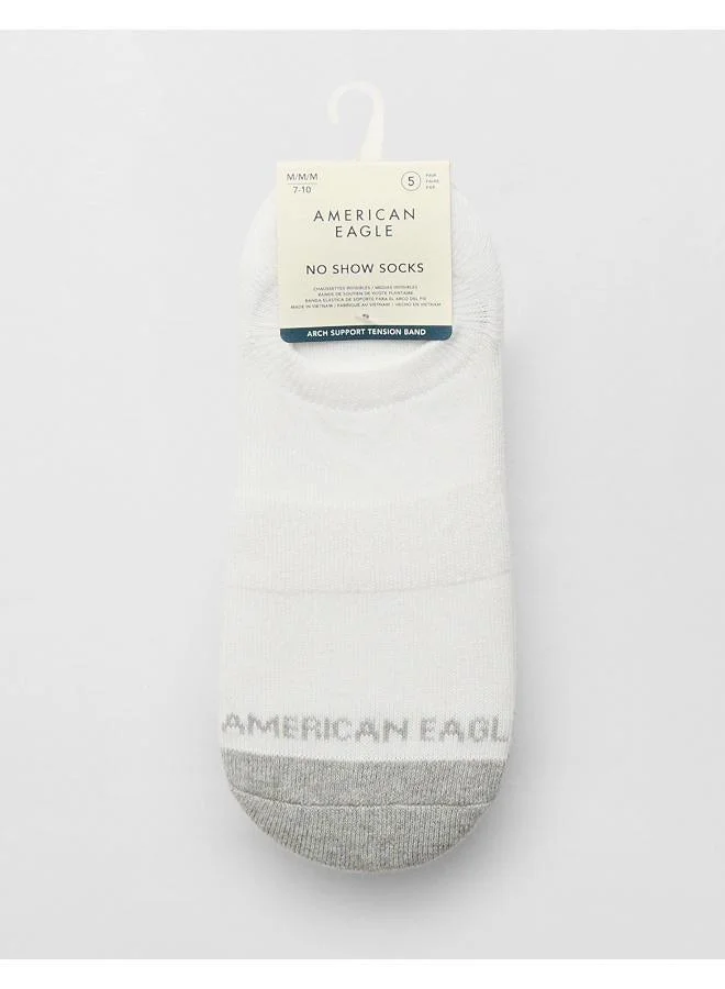 American Eagle AEO Terry Invisible Socks 5-Pack