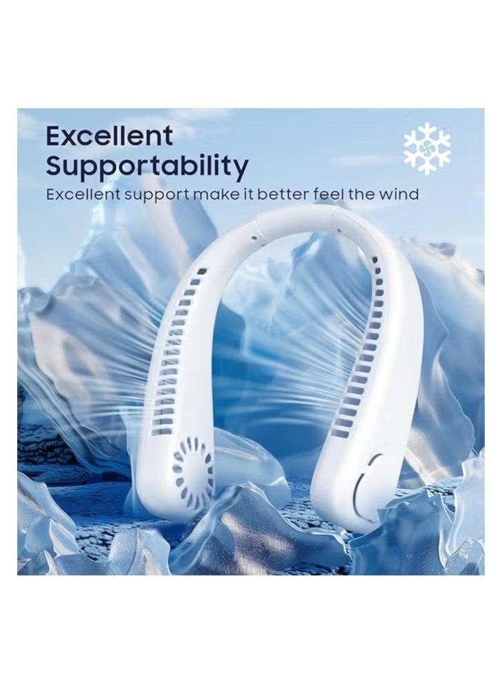 K3EDGE Portable Neck Fan – 360° Bladeless Personal Hanging Fan with 3 Speed USB Rechargeable Battery, Hands-Free Cooling for Sports, Travel, Outdoor & Indoor Use with LED Display - Image 5