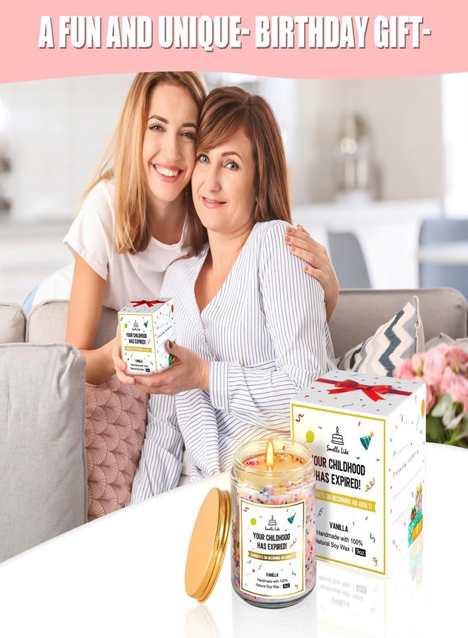 هدايا عيد الميلاد الثامن عشر من تاكيتاو للبنات والأولاد، شموع عيد ميلاد سعيد - شمعة معطرة برائحة الفانيليا مصنوعة من شمع الصويا الطبيعي، هدايا زينة عيد الميلاد الثامن عشر للابنة، الأصدقاء، الأخت، ابنة الأخ، الابن، 9 أونصة - Image 3