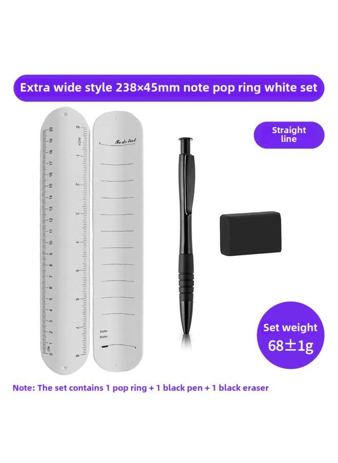 To Do List Notebook Bracelet Writing Clap Wristband Erasable Notepad Memo Silicone Snap Ring 