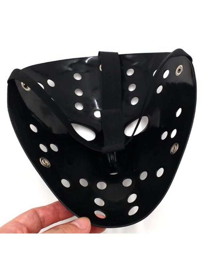 Gmasking Horror Halloween Costume Hockey Mask Party Cosplay Props (Blacksilver) - Image 4