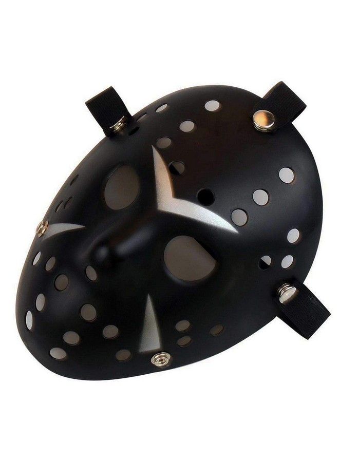 Gmasking Horror Halloween Costume Hockey Mask Party Cosplay Props (Blacksilver) - Image 2