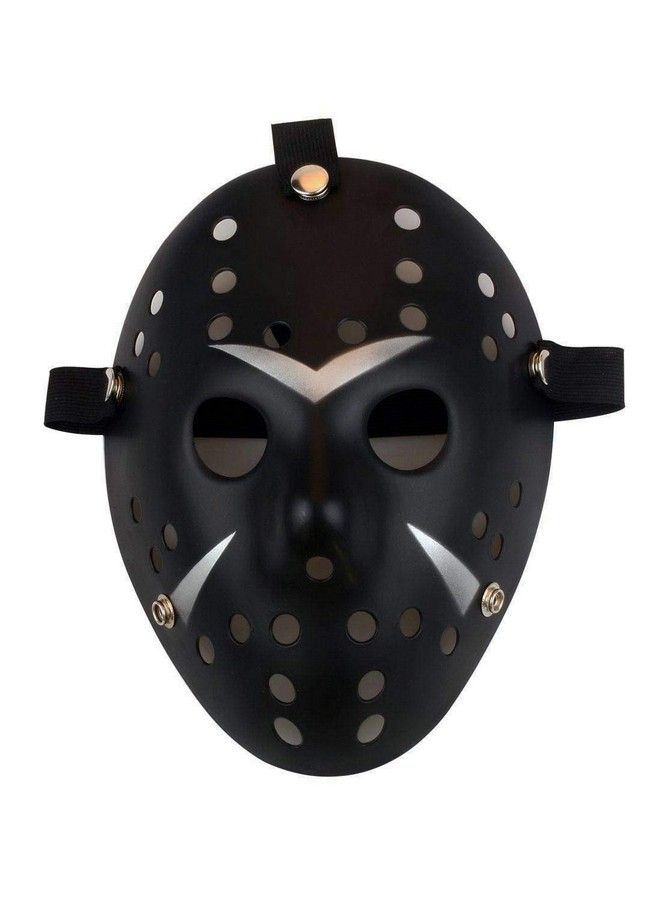 Gmasking Horror Halloween Costume Hockey Mask Party Cosplay Props (Blacksilver) - Image 5