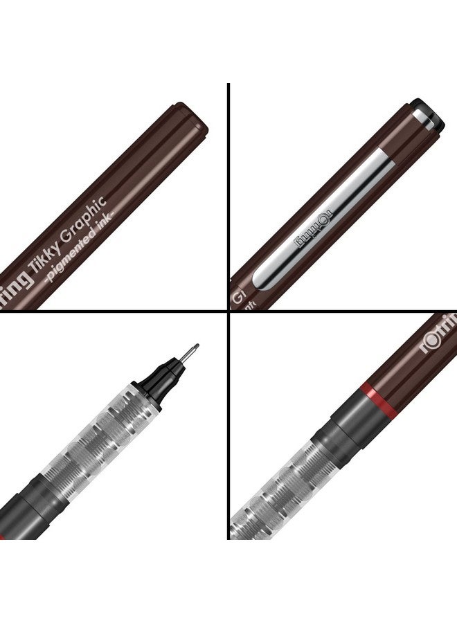 rOtring 0.8mm Line Thickness Tikky Graphic Fineliner Black Pigment Liner | 12 Pieces | Lightfast And Waterproof Ink | Ideal for Long Life Drawings Sketching | Non-Refillable - Image 3