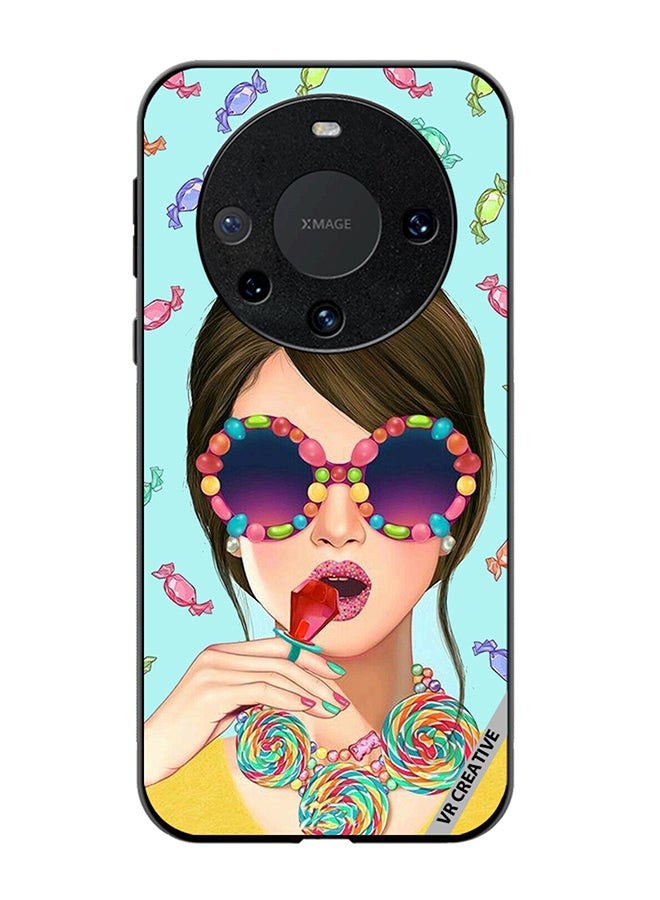 VR CREATIVE Protective Case Cover For Huawei Mate 60 Stylish Girl Design Multicolour - Image 1