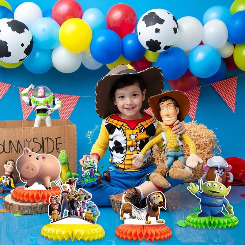 Tihufe For Toy Story Birthday Party Supplies , 9Pcs Honeycomb Centerpieces for Toy Story Party Decorations, Double Sided Table Decorations Centerpieces Party - Image 5