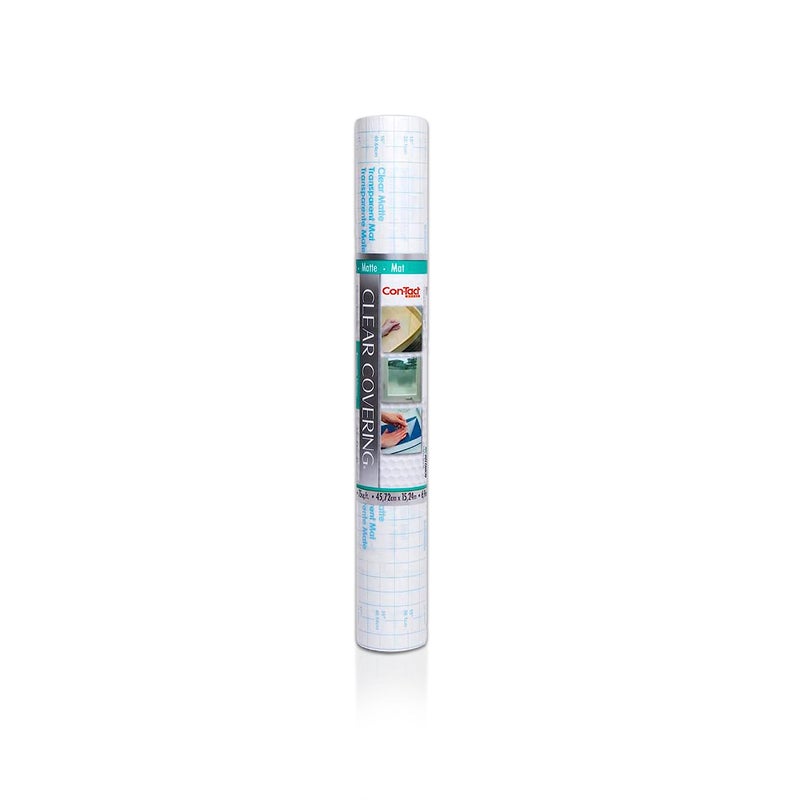 Con-Tact Brand Creative Clear Covering, Versatile and Self-Adhesive Shelf Liner, Ideal Privacy Film, Protective Clear Vinyl, 18'' x 50', Matte - Image 1