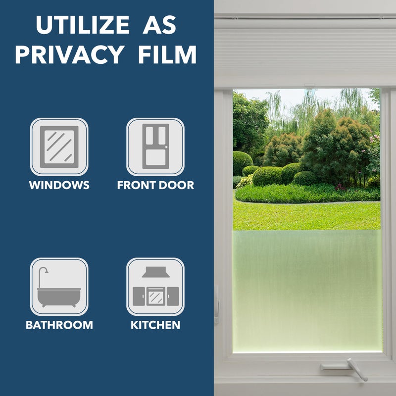 Con-Tact Brand Creative Clear Covering, Versatile and Self-Adhesive Shelf Liner, Ideal Privacy Film, Protective Clear Vinyl, 18'' x 50', Matte - Image 2
