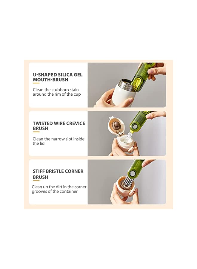 PROMASS 3 in 1 Multifunctional Cleaning Brush, Mini Cleaning Brush Tiny Bottle Cup Lid Detail Brush Straw Cleaner Tools, 3 in 1 Water Bottle Cleaning Brush for Cleaning Household Washing Tool (2pack) - Image 5