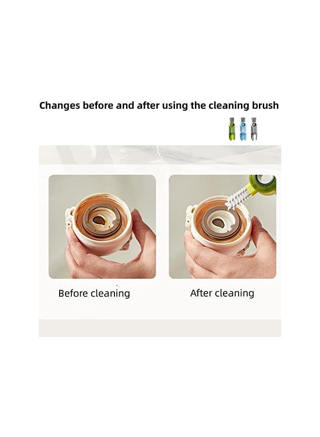 PROMASS 3 in 1 Multifunctional Cleaning Brush, Mini Cleaning Brush Tiny Bottle Cup Lid Detail Brush Straw Cleaner Tools, 3 in 1 Water Bottle Cleaning Brush for Cleaning Household Washing Tool (2pack) - Image 3