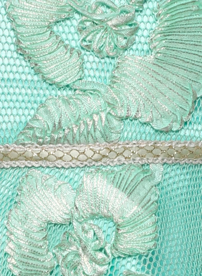 Many Frocks & Floral Appliqué Dress